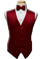 Tux Rentals - Bow Tie- Red Vest